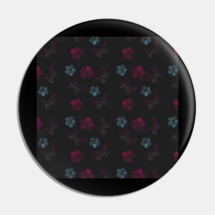 Butterflies and flowers on a dark background Pin