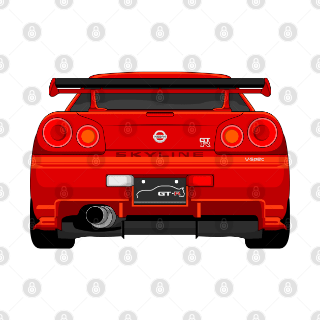 GTR R34 DARK-RED by VENZ0LIC