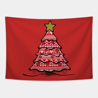 Cross Stitch Christmas Tree Tapestry