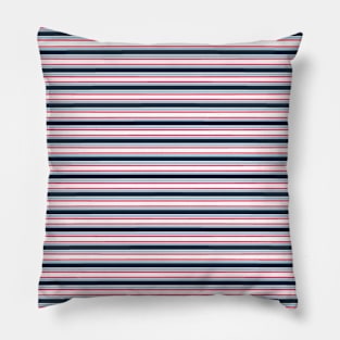 Lines - Navy + Red Pillow