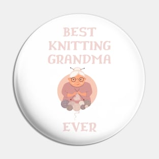 Best Knitting Grandma Ever Pin