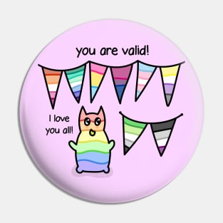 You are valid pride flags Pin