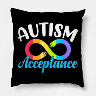 Autism Awareness Autism Red Instead Infinity Acceptance Pillow