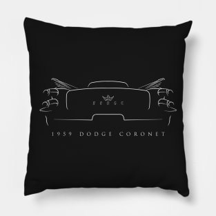 1959 Dodge Coronet - stencil Pillow