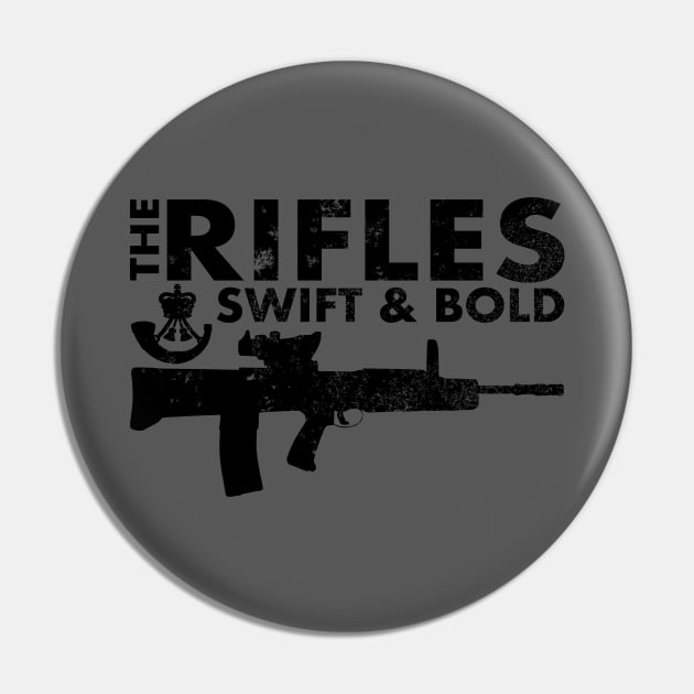 The Rifles (distressed) Pin by TCP