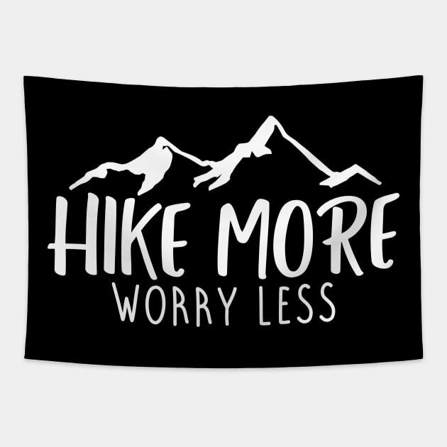 Hike more worry less Tapestry by colorbyte