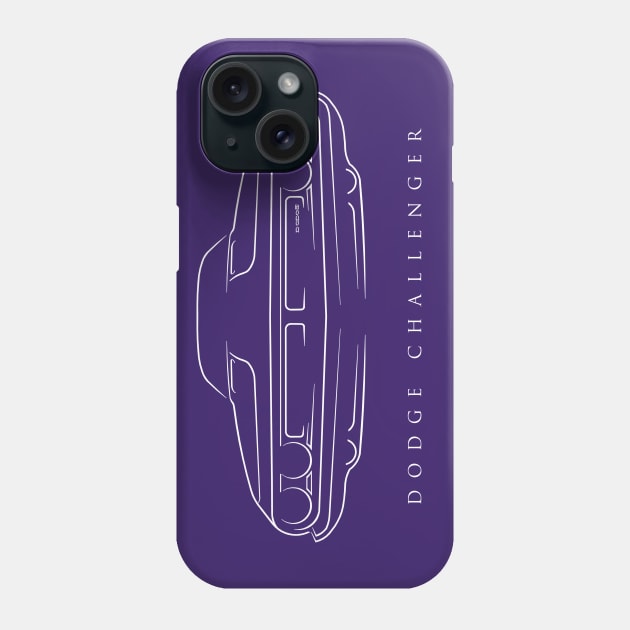 1971 Dodge Challenger - stencil Phone Case by mal_photography