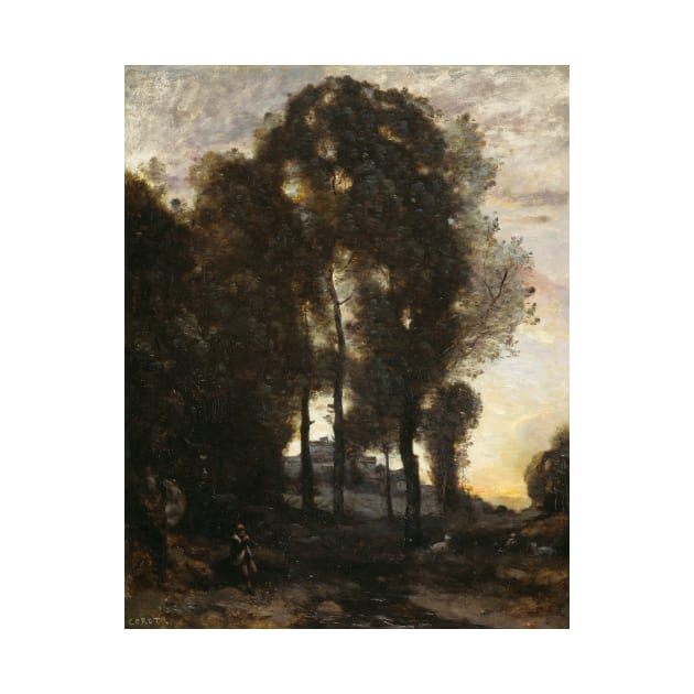 Souvenir of Italy by Jean-Baptiste-Camille Corot by Classic Art Stall