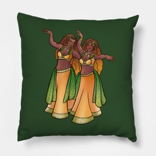 Gemini Belly Dancers Pillow