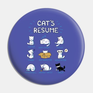 CAT'S RESUME Pin