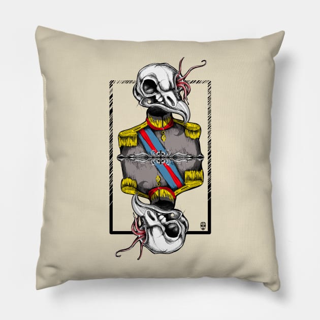 General Bird Skull Pillow by fakeface