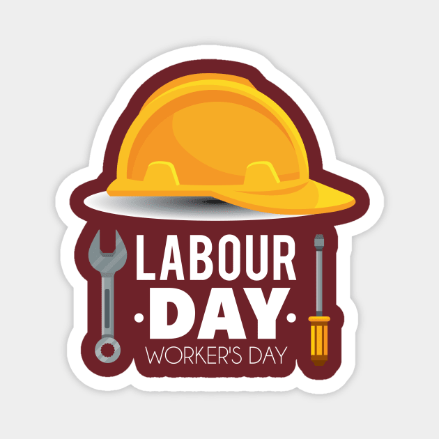 LABOUR DAY - WORKERS DAY Magnet by ghanisalmanan