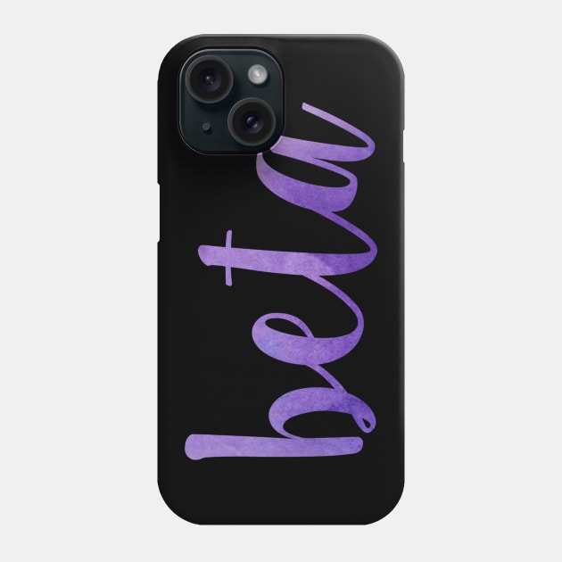 Purple Beta Phone Case by lolosenese