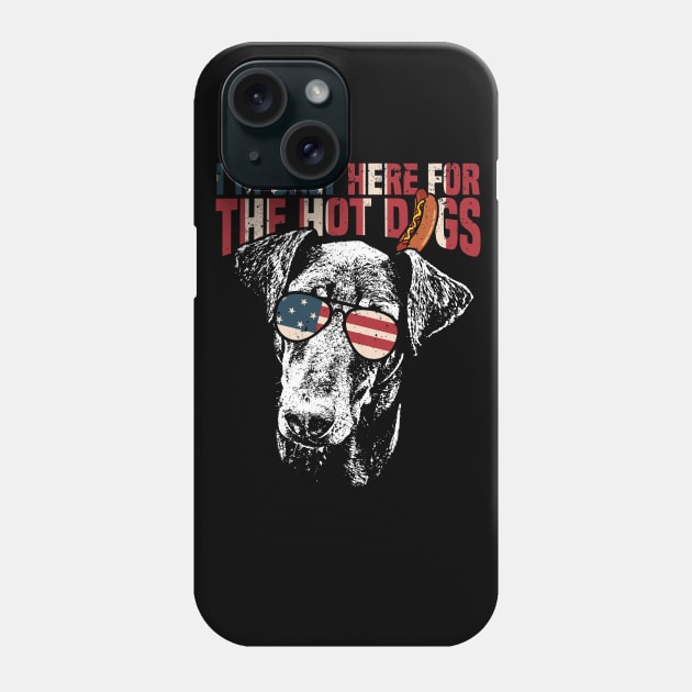 Doberman Shirt Funny 4th of July Pup Tee Phone Case by Madfido