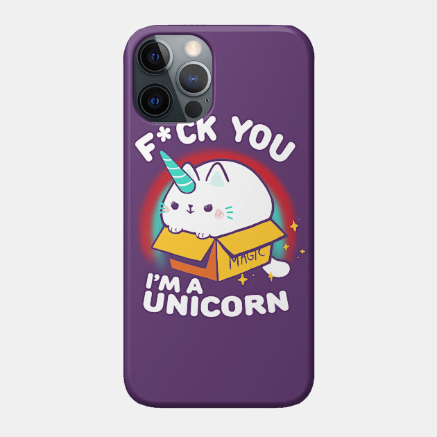 Funny Sassy Kitty Unicorn - Animal in a box - Kitty - Phone Case