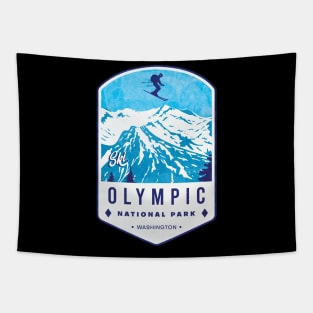Olympic National Park Ski Badge Tapestry