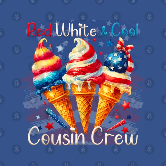 Red white and blue cousin crew for 4th of july by Dreamsbabe