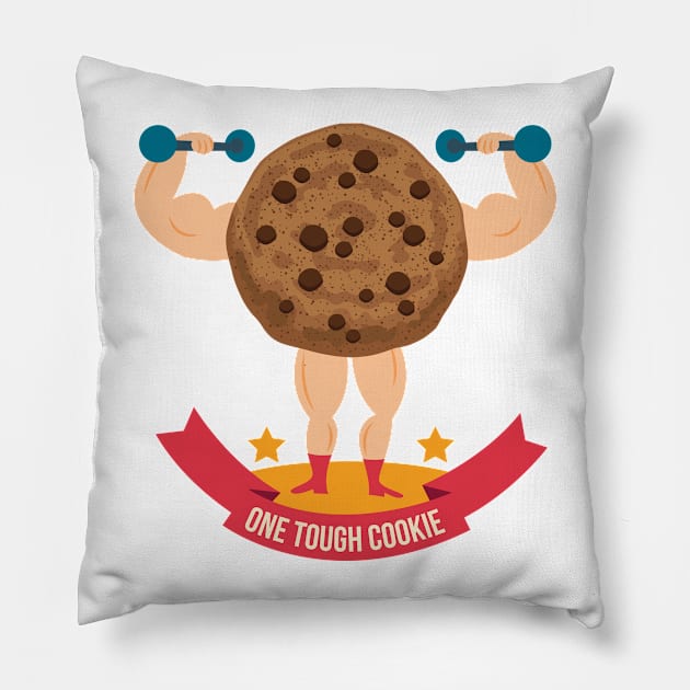 One Tough Cookie Pillow by Alema Art