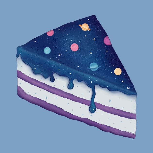 Cosmic Galaxy Cake by Adaillustrations