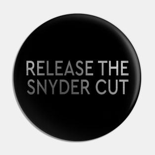 RELEASE THE SNYDER CUT - STEEL TEXT Pin