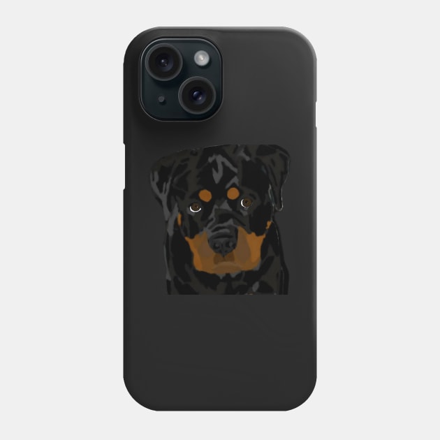 Rottweiler puppy Freedom Phone Case by Freedomink