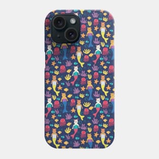 Cat Mermaids Pattern Phone Case