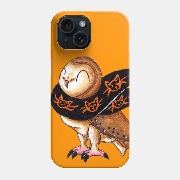 Happy Owl-o-Ween (Barn Owl) Phone Case by KristenOKeefeArt