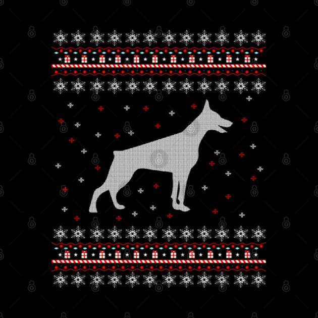 Dobermann Ugly Christmas Sweater Gift Cute by uglygiftideas