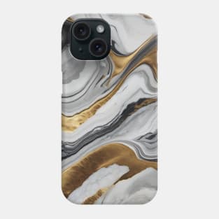 White golden marble design Phone Case