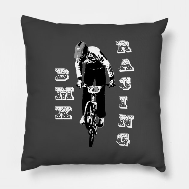 bmx Pillow by rickylabellevie