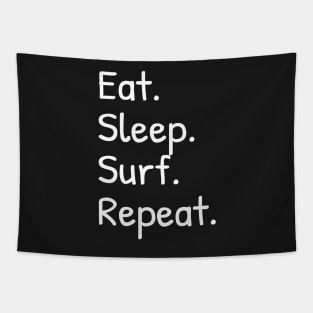 Eat Sleep Surf Repeat Funny Tapestry