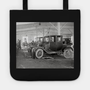 Auto Repair Garage, 1926. Vintage Photo Tote