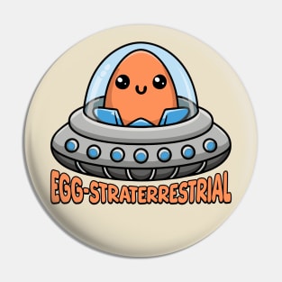 Eggstraterrestrial! Cute Alien Egg Cartoon Pin