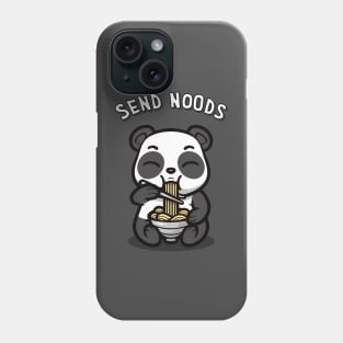 Kawaii Panda Eating Ramen Send Noods Funny Kawaii Panda White Phone Case