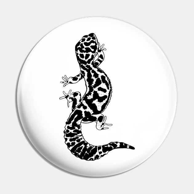 Leopard gecko Pin by Kuchinska design