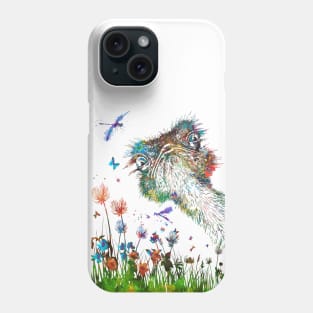 Ostrich peeking Phone Case