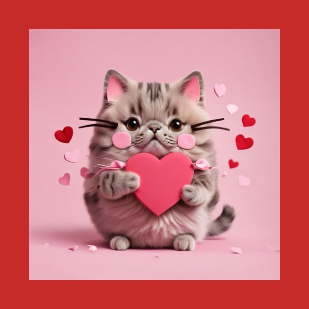 Cute kitty wants to be a Valentine by Love of animals