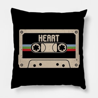 Personalized Heart Name Birthday Vintage Cassette Tape Pillow