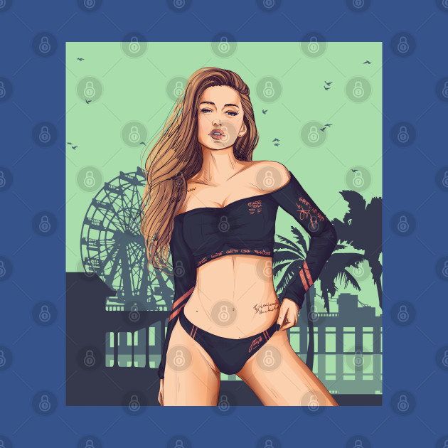 Girl Beach GTA V vibe - Summertime - T-Shirt