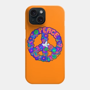 Blue Peace and Love Symbol Phone Case