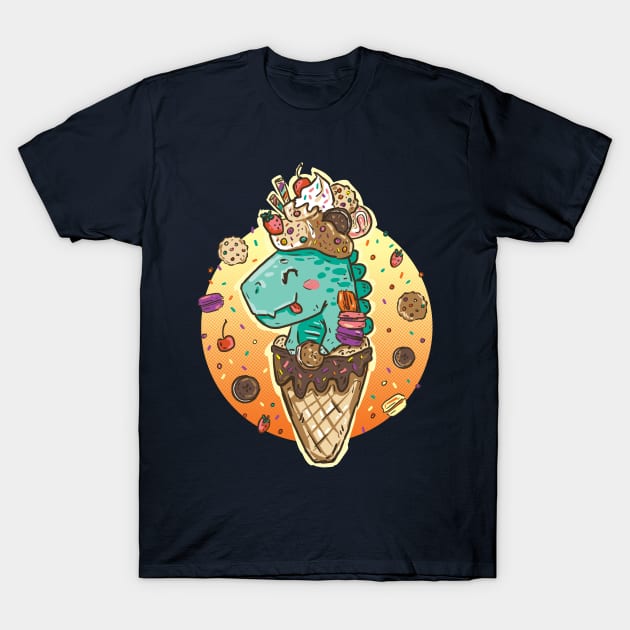 Ice Cream Dinosaur T-Shirt Ice Cream Dinosaur T-Shirt