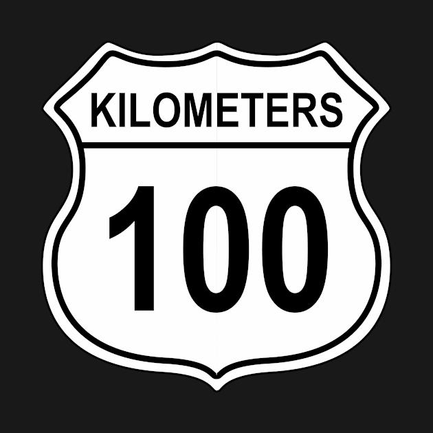 100 Kilometer US Highway Sign by IORS