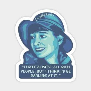 Dorothy Parker Portrait and Quote Magnet