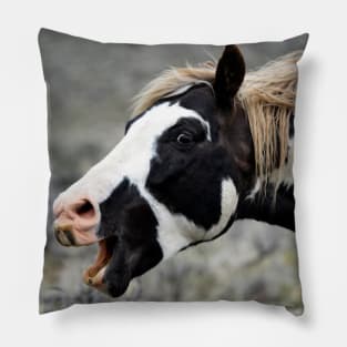 Funny Wild Horse Face Pillow