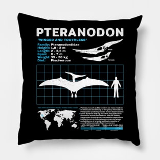 Pteranodon Dinosaur Fact Sheet Pillow