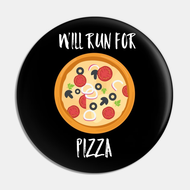 Will run for pizza Pin by Cleopsys