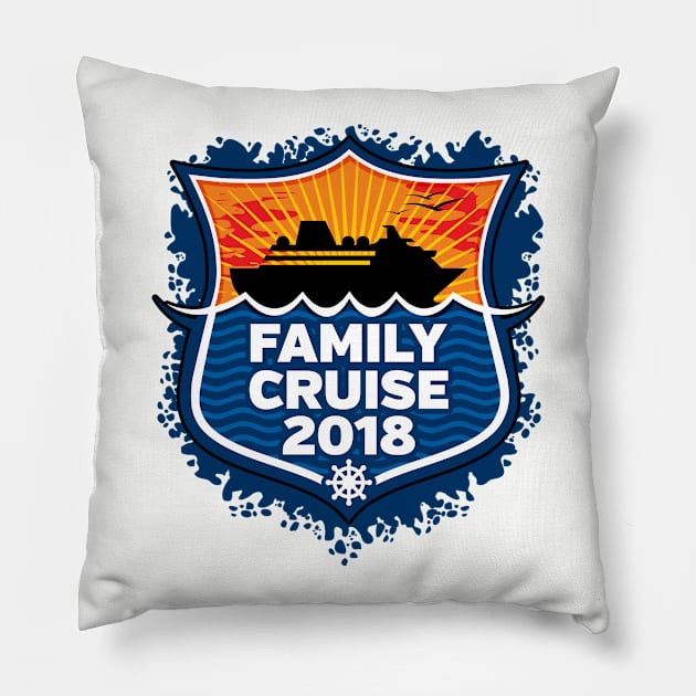 Family Cruise 2018 Pillow by RadStar
