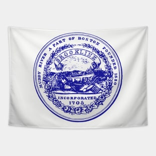 Brookline Massachusetts 1892 Logo Tapestry