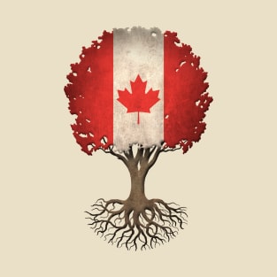 Tree of Life with Canadian Flag T-Shirt