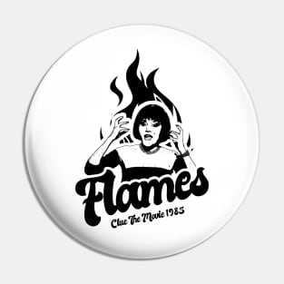 Flames Clue Movie Style Classic Pin